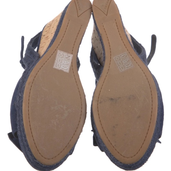 Prada Sport Jute & Blue Suede Platform Espadrilles - Picture 9 of 10